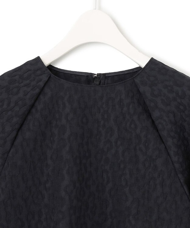 ICB 【洗える】パフィージャカード ブラウス ブラック系