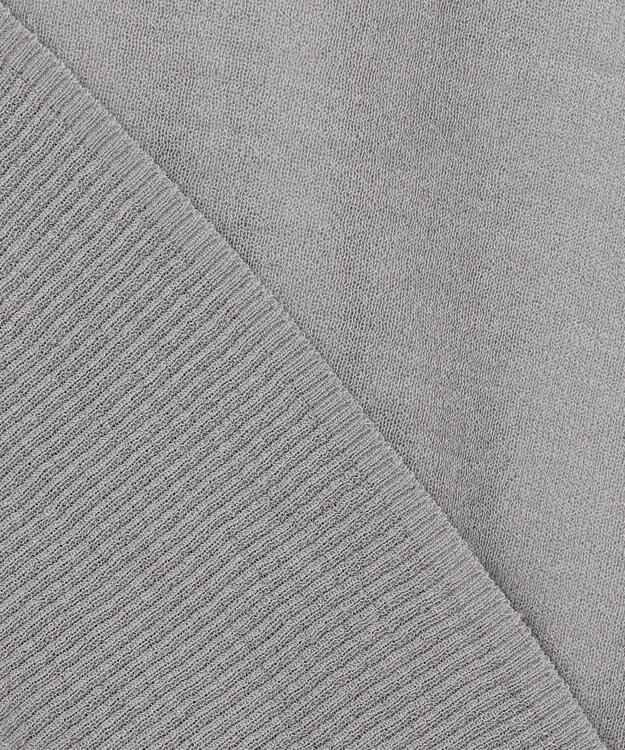 BEIGE， 【洗える・GLOW 10月号掲載】CADDO / シアーウールメッセージロゴＴニット Md.Gray