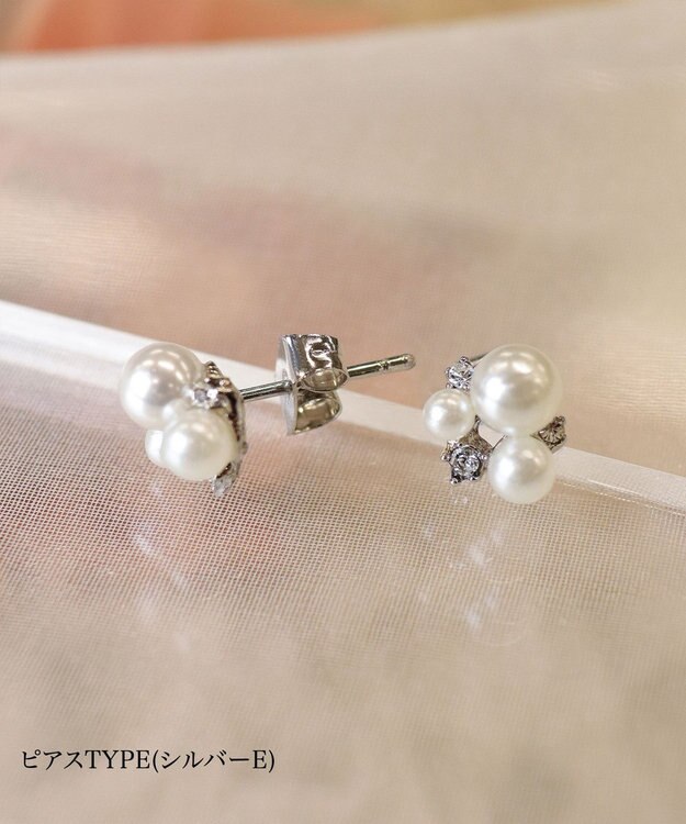 Tiaclasse 【5TYPEアソートデザイン・金属アレルギー対応】パールイヤリング・ピアス ピアス：シルバーE