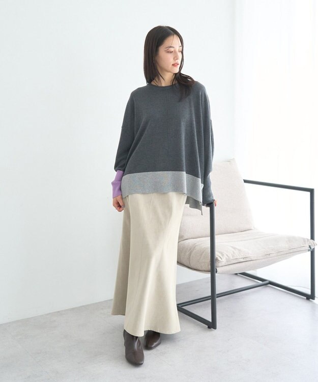 YECCA VECCA レザーライクマーメイドスカート Black