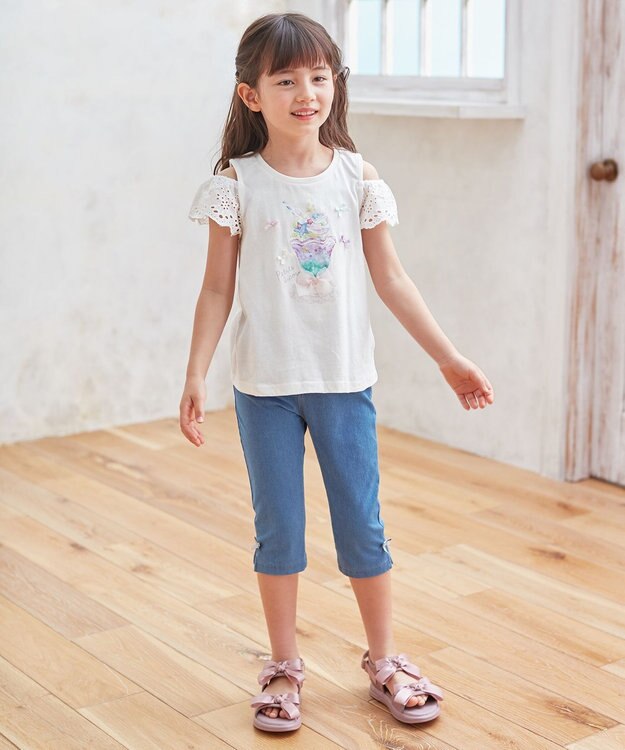 ANY KIDS 接触冷感しろくまパンツ インディゴ