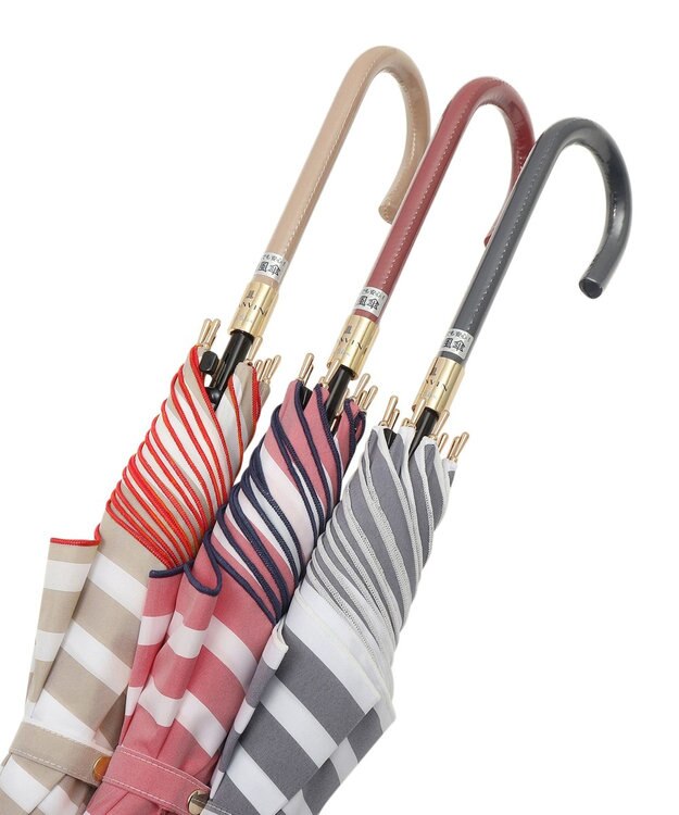 MOONBAT LANVIN en Bleu 長傘 ボーダー レッド