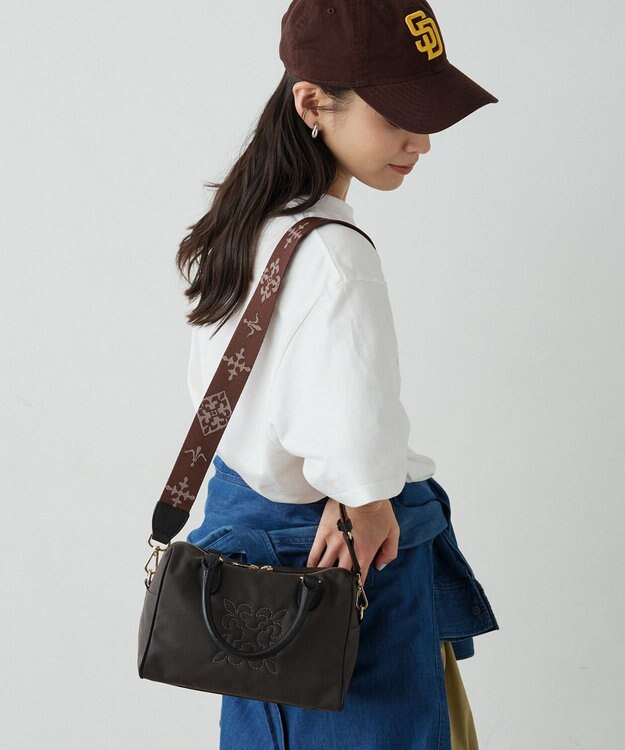 russet コーデュラナイロン2WAYミニボストンバッグ(CE-1721-WEB) D.Brown