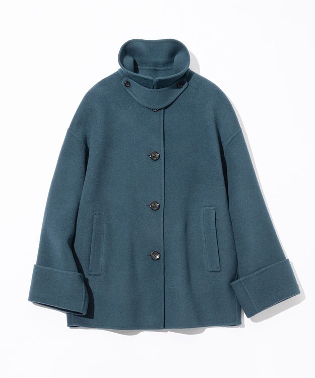 23区 L 【VERY掲載】MANTECOPure リバー ステンカラーコート ティールグリーン系