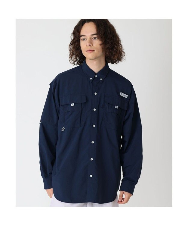 Columbia Columbia/ バハマII ロングスリーブシャツ /コロンビア Collegiate Navy