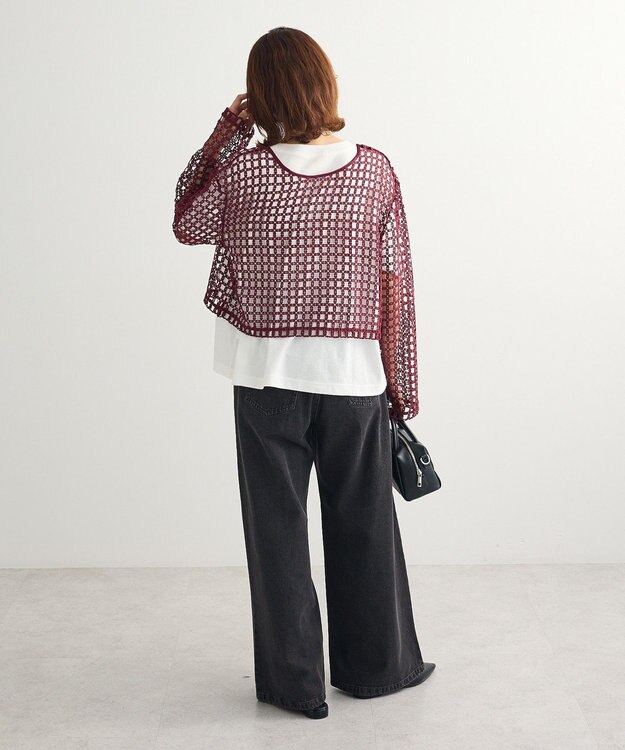 Green Parks ・ＳＵＧＡＲ　ＳＰＯＯＮ　２ｗａｙフラワーメッシュカーデ Bordeaux