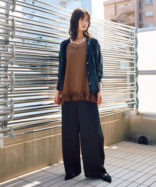 YECCA VECCA レースキャミソール Brown