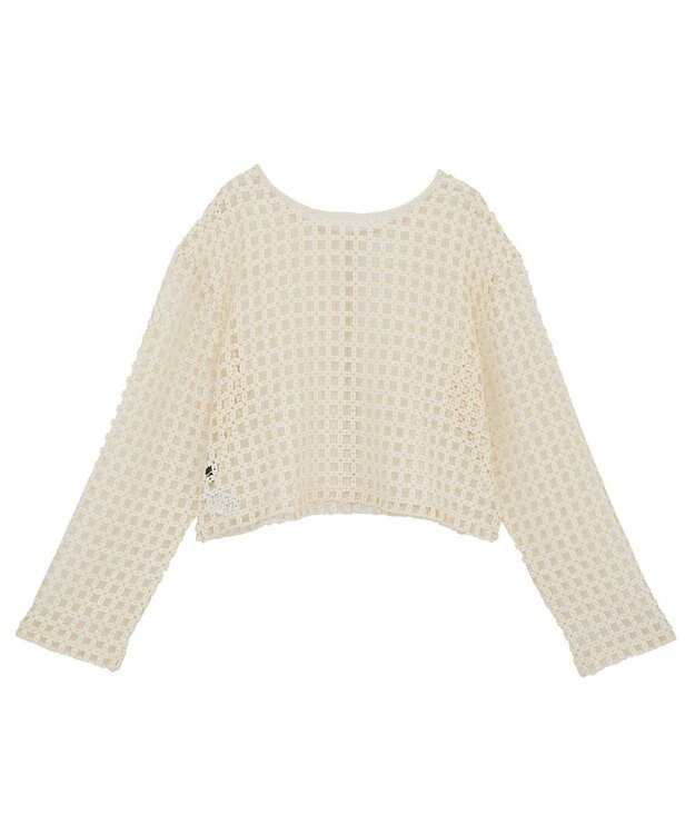 Green Parks ・ＳＵＧＡＲ　ＳＰＯＯＮ　２ｗａｙフラワーメッシュカーデ Ivory