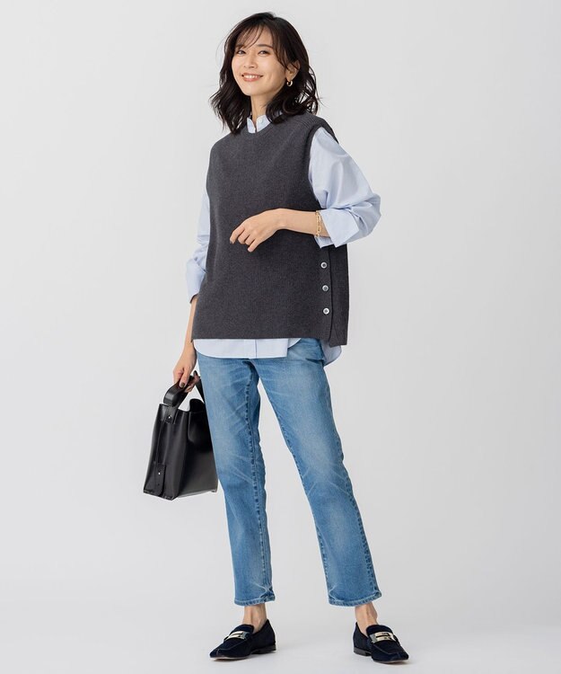 23区 【CLASSY.1月号掲載】CANCLINI ベーシック シャツ サックス