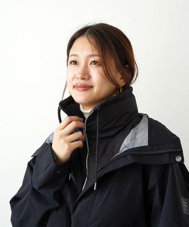 KWD 【日本製】STAND COLLAR DOWN PARTS グリーンダウン スタンドカラーダウンパーツ ブラック