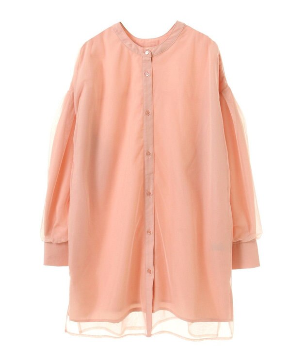 Green Parks ２Ｗａｙ　チュールドッキングシャツチュニック Pink