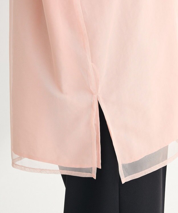 Green Parks ２Ｗａｙ　チュールドッキングシャツチュニック Pink