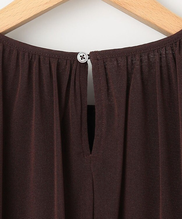 組曲 チュールティアード ブラウス ダークブラウン系