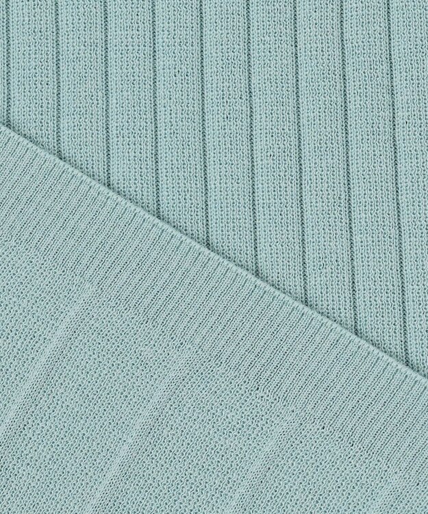 自由区 【XSサイズ～/洗える/セット可】ハイツイストコットンアセテート フレンチスリーブニット ミント系