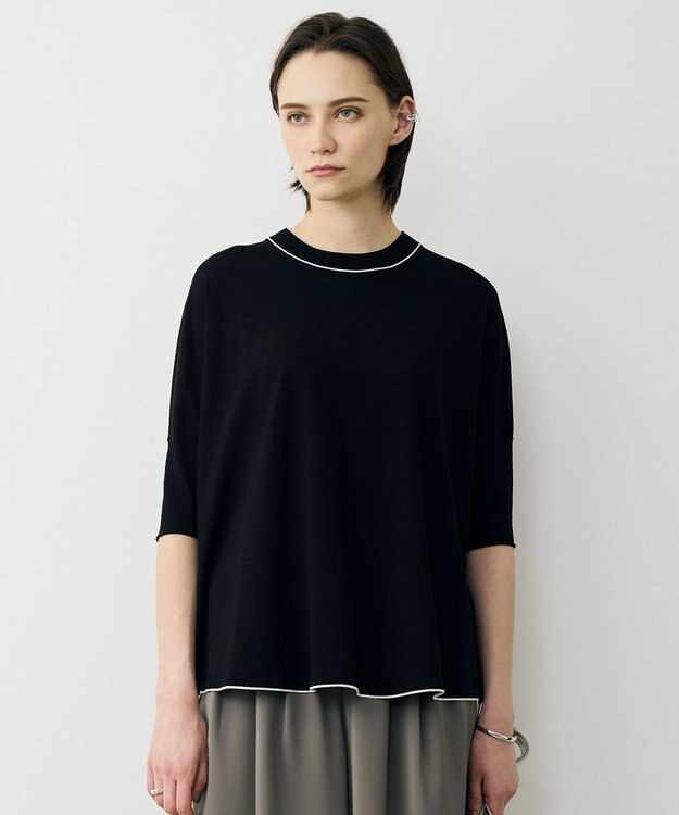 ICB 【先行予約・WEB限定カラーあり】VIS/NYハイゲージ プルオーバーニット ブラック×トープライン