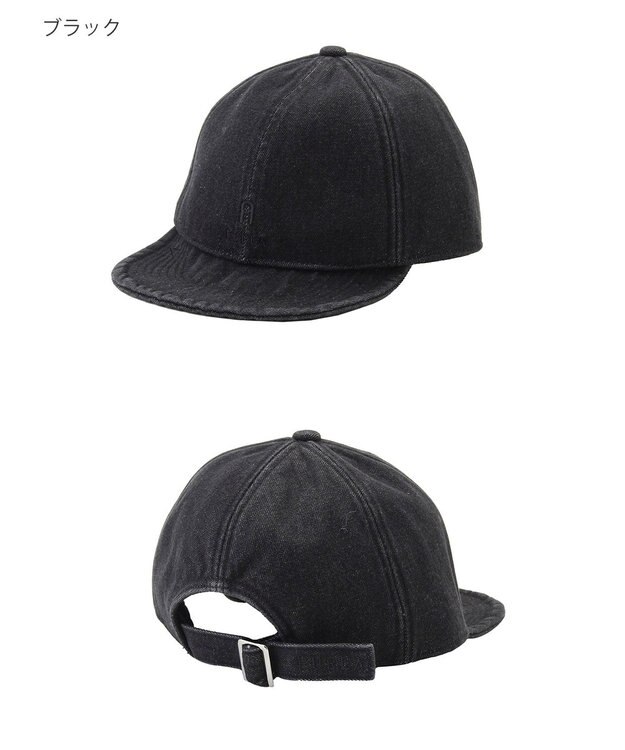 MOONBAT FURLA(フルラ)デニムキャップ  UVカット 帽子 ブラック