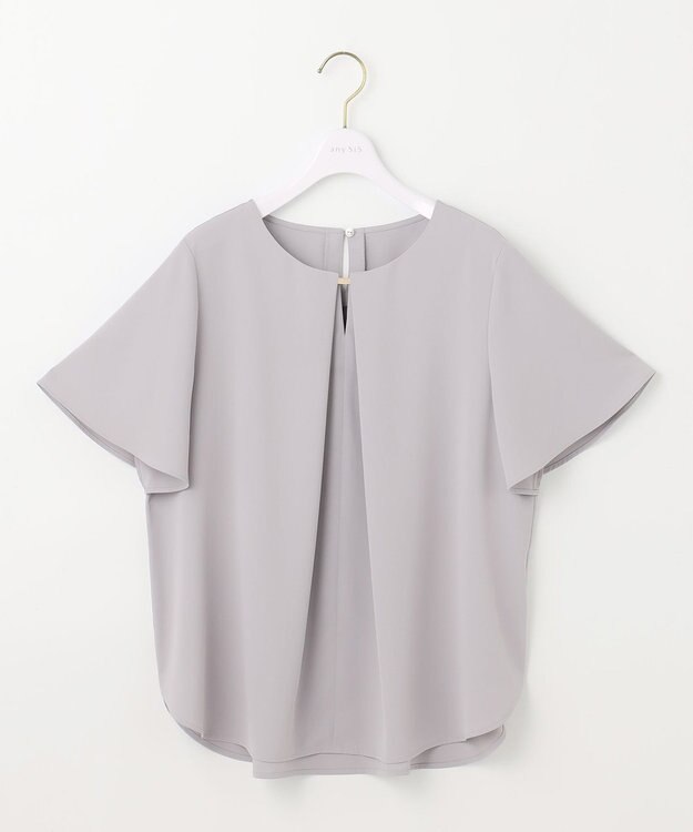 ANY SIS S 【接触冷感・UVカット・吸水速乾】サラキレイ ブラウス ライトグレー