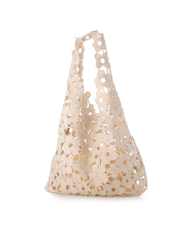 UNBILLION カシュカシュ cachecache / フラワーレースホーボー アイボリー