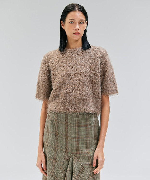 BEIGE， SENECA / アルパカウールショートシャギーニット Taupe