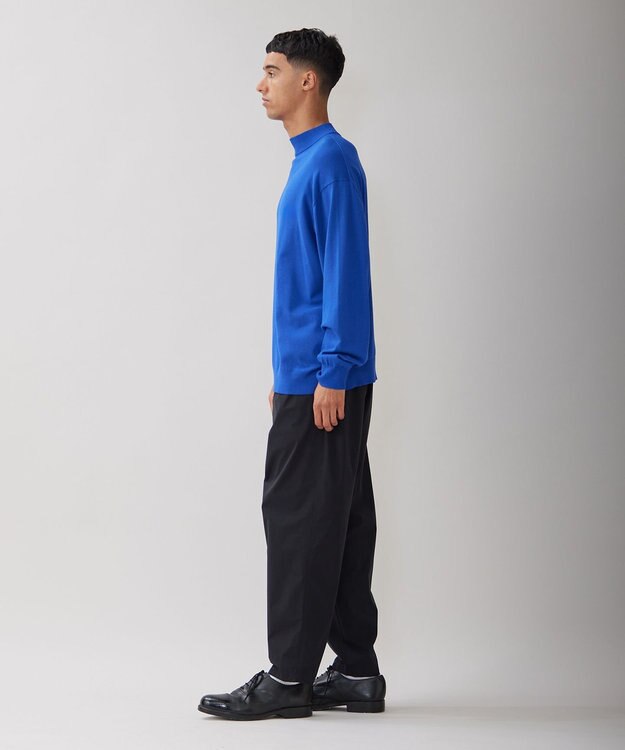 UNFILO MENS スタイリッシュ ハイネック ニット オリエンタル ブルー