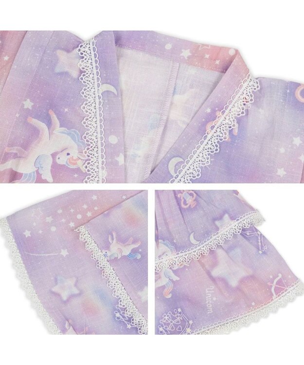 Mother garden 2025 マザーガーデン ユニコーン 浴衣ドレス 《ミルキーウェイ》 95～100cm / 105～110cm ミルキーウェイ