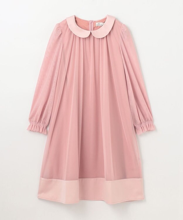 組曲 KIDS 【150-160㎝】チュールフレア ドレス ピンク