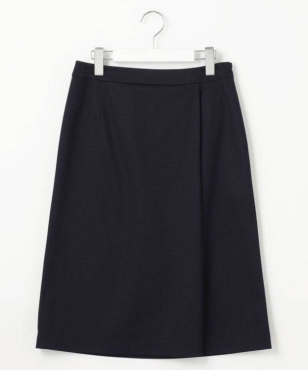 J.PRESS LADIES S 【セットアップ対応・洗える・抗菌防臭】T/Cポンチ スカート ネイビー系