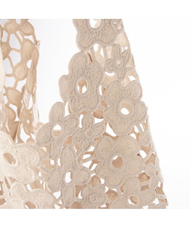 UNBILLION カシュカシュ cachecache / フラワーレースホーボー アイボリー