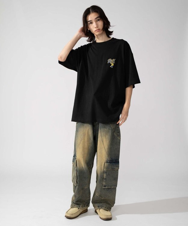 WEGO 【ユニセックス着用ITEM】別注BENDAVISサークルロゴグラフィックT（SS） ブラック