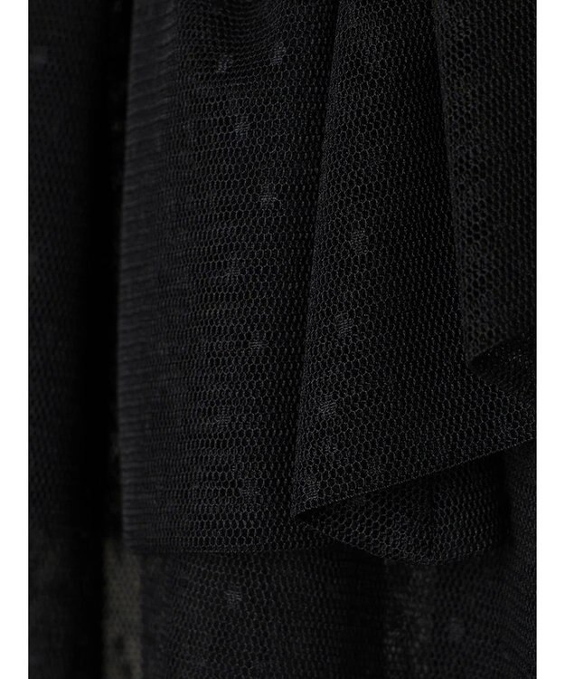 Green Parks ■ＥＳＣＡＲ　ドットチュールフレアヨークプルオーバー Black