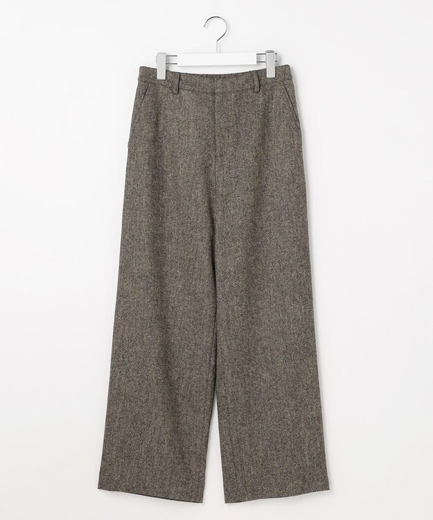 J.PRESS LADIES S ラメツイード セミワイド パンツ ブラウン系