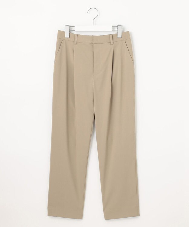 J.PRESS LADIES 【洗える】マイクロタイプライターストレッチ テーパード パンツ ベージュ系