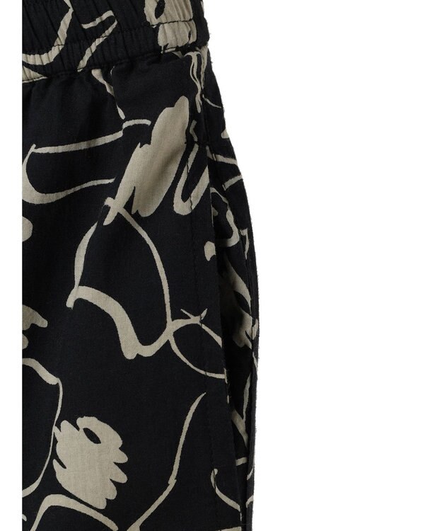 CRAFT STANDARD BOUTIQUE インド綿アソート柄イージーパンツ Black