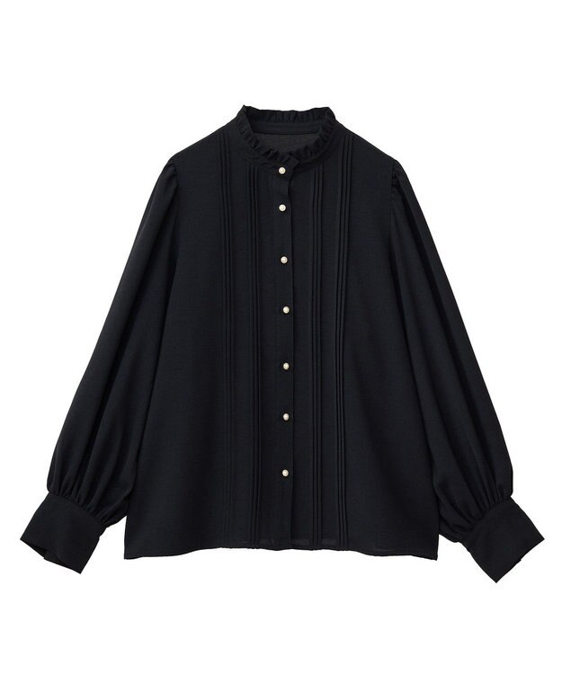 Green Parks ・ＥＬＥＮＣＡＲＥ　ＤＵＥ　ピンタックブラウス Black