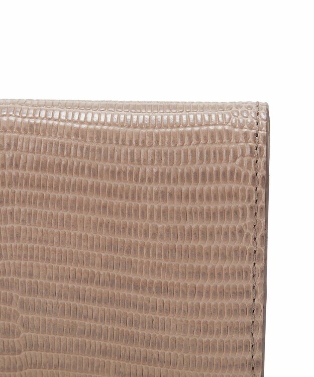 TOPKAPI 【TOPKAPI】イタリアンレザー リザード型押し 二つ折り 財布 LUCIA ルチア グレージュ