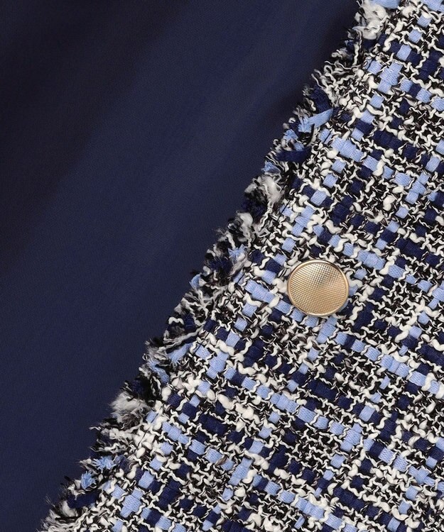 J.PRESS LADIES L ファニーツイード ジャケット ネイビー系