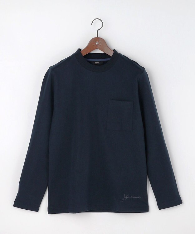 JOSEPH ABBOUD 【JAPANファブリック・日本縫製・なめらか】ミニ裏毛 カットソー ネイビー系