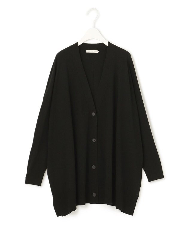 ICB 【洗える】ヴィスコースワイド カーディガン ブラック系
