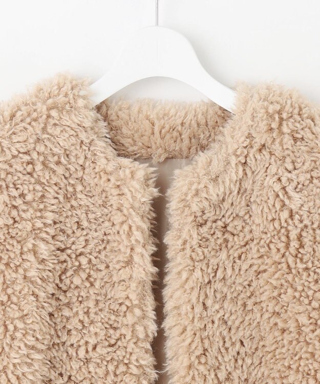 Feroux プードルファー ジレ ベージュ系