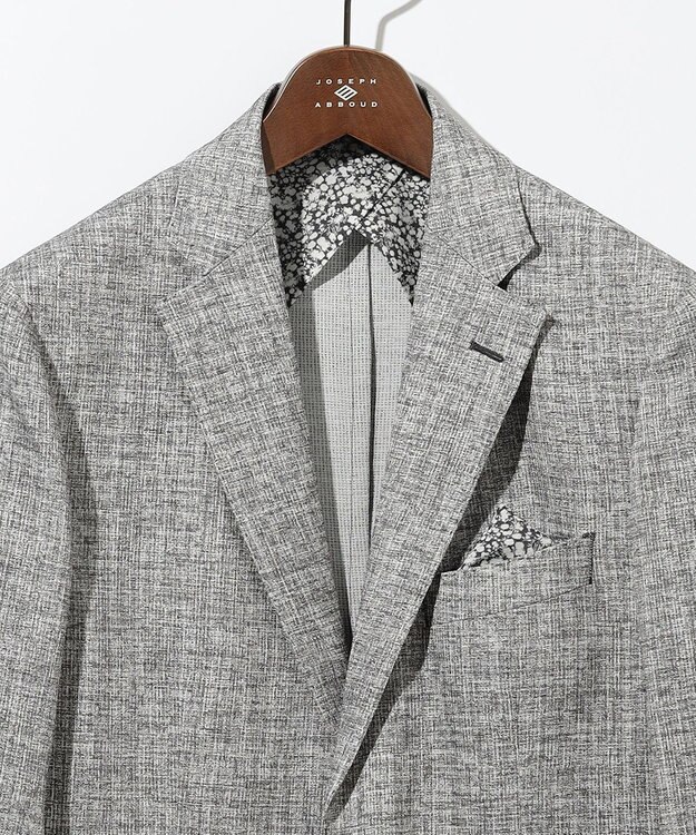 JOSEPH ABBOUD 清涼感【弱撥水/イージーケア/軽量/ストレッチ】クールピケ ジャケット ライトグレー系