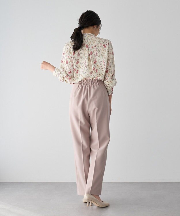 YECCA VECCA サイドベルテッドハイウエストパンツ Navy