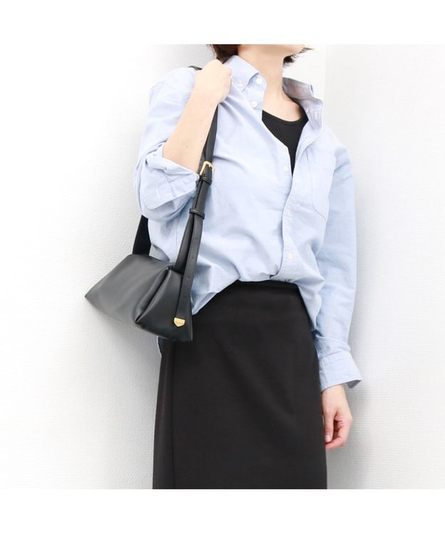 UNBILLION 【テレビ ドラマ着用アイテム】カシュカシュ cachecache / 合成皮革横長ショルダー ブラック