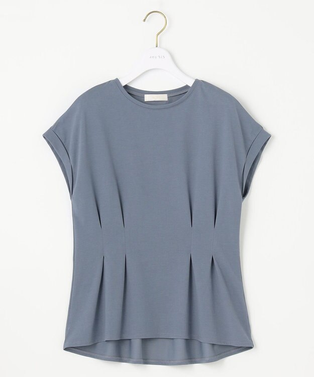 ANY SIS L 【UVケア・接触冷感】汗ジミ防止加工ペプラム カットソー ミントグレー