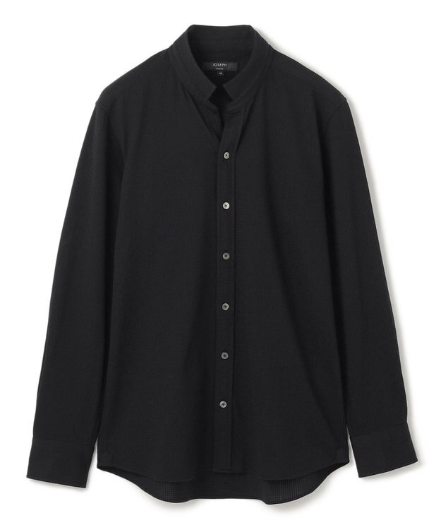 JOSEPH HOMME コンフォートクリアギンガム　ウイングカラーシャツ ブラック系