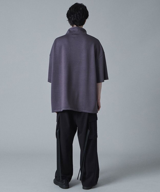 WEGO ドロストスーパーBIGハーフジップT（S） ダークグレー