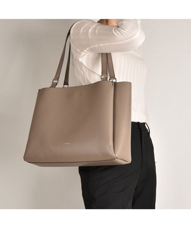 LA BAGAGERIE 【ドラマ衣装提供商品】シンプルA4トートバッグ グレー