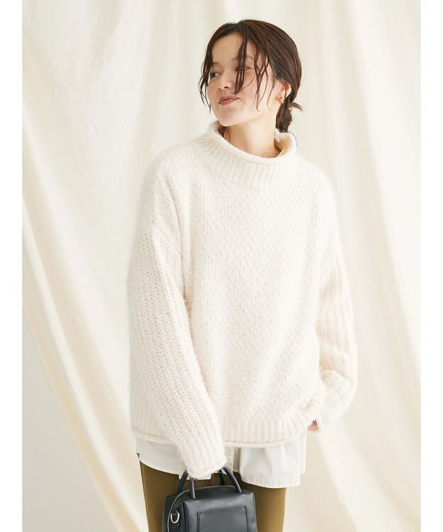 CRAFT STANDARD BOUTIQUE バスケットモールスタンドネックプルオーバー Ivory