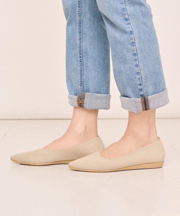 steppi 【洗える/撥水】NEWライン ポインテッド パンプス ベージュ