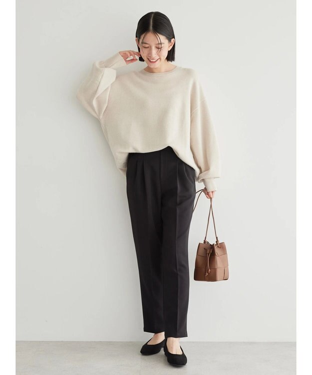 AMERICAN HOLIC バイパチ袖ボリュームニットプルオーバー　 Ivory