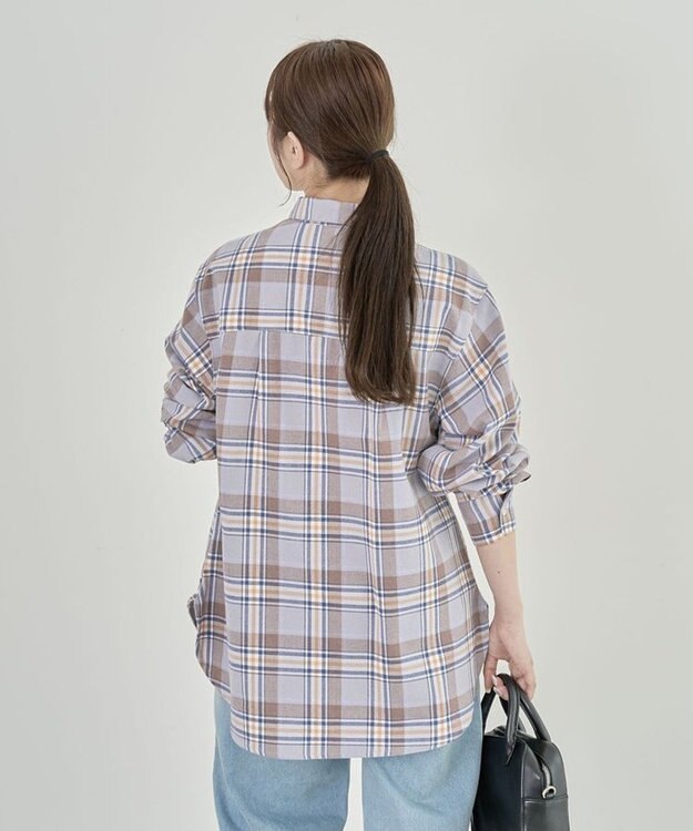 Green Parks ネルチェックシャツ Blue